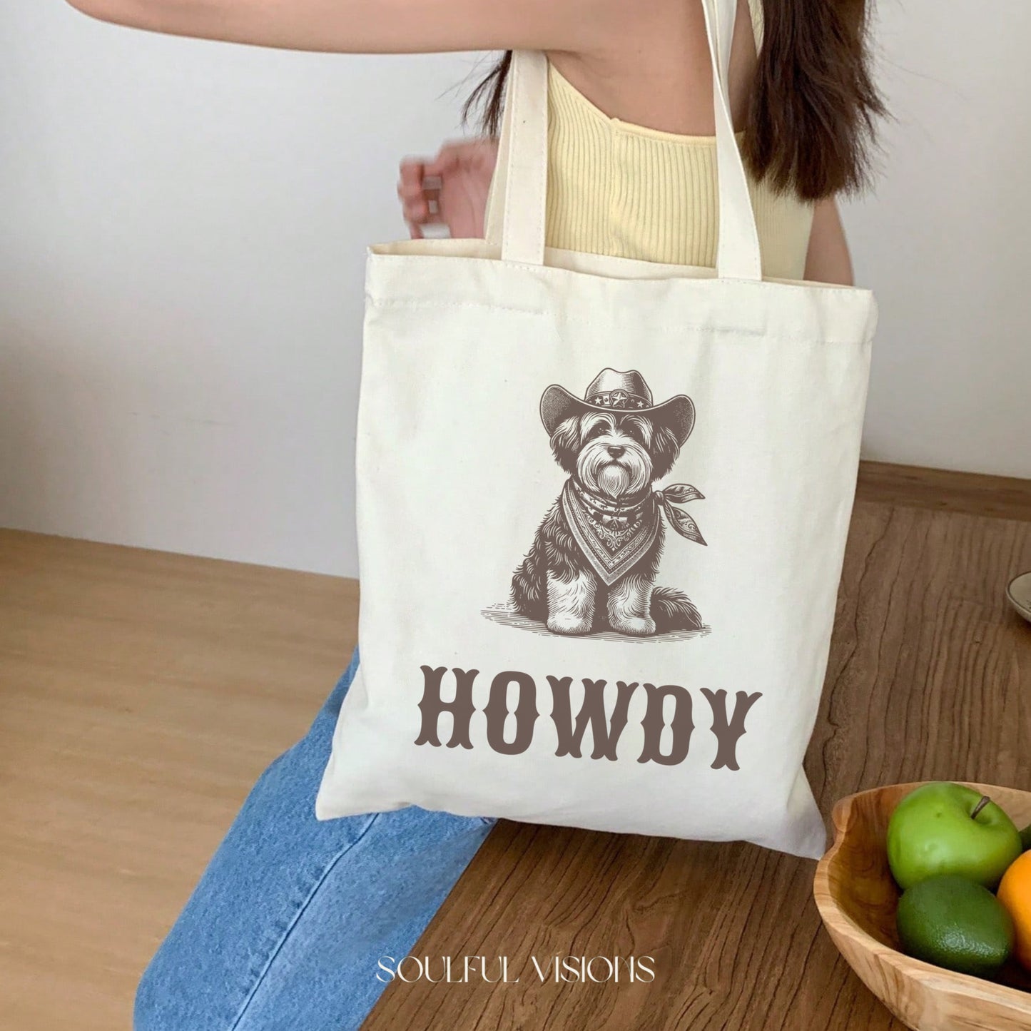 Howdy Havanese Tote Bag