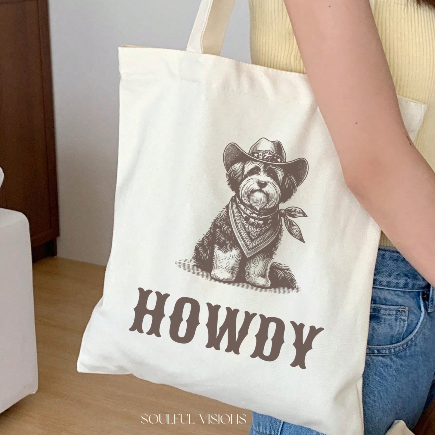 Howdy Havanese Tote Bag
