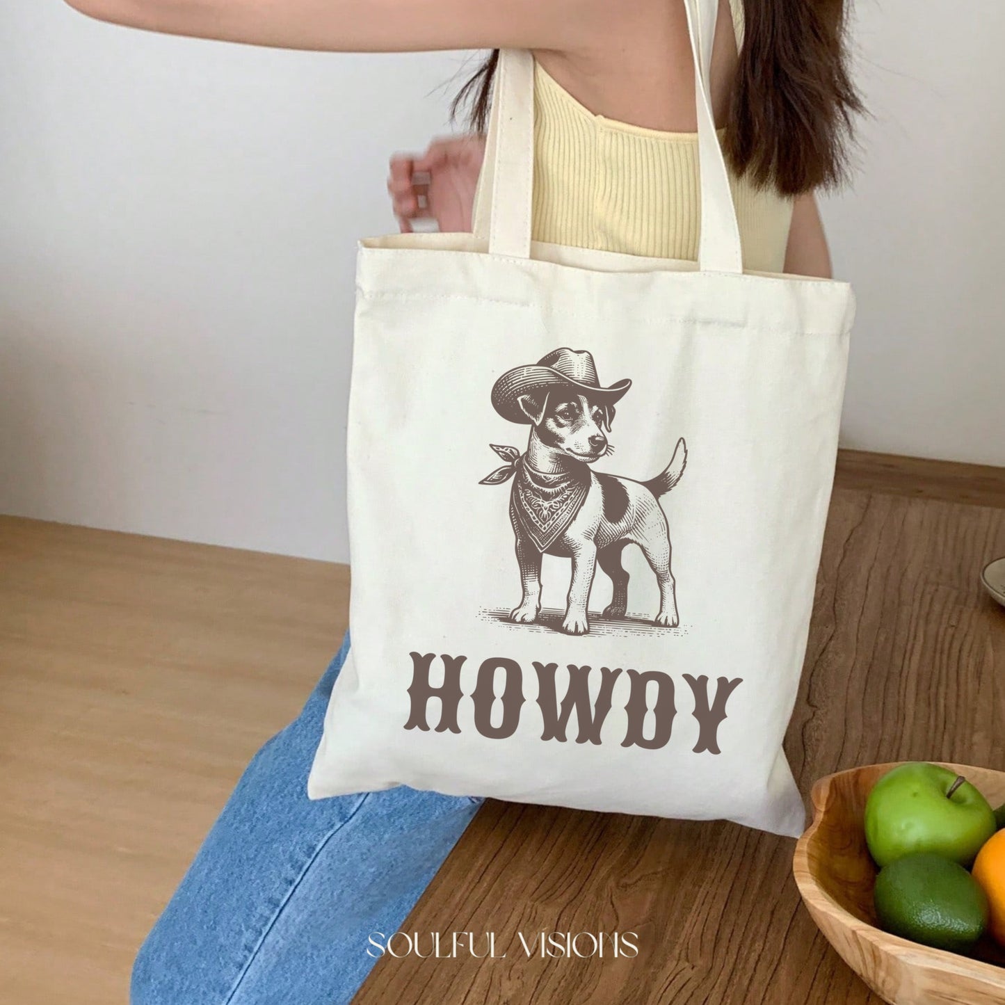 Howdy Jack Russell Tote Bag