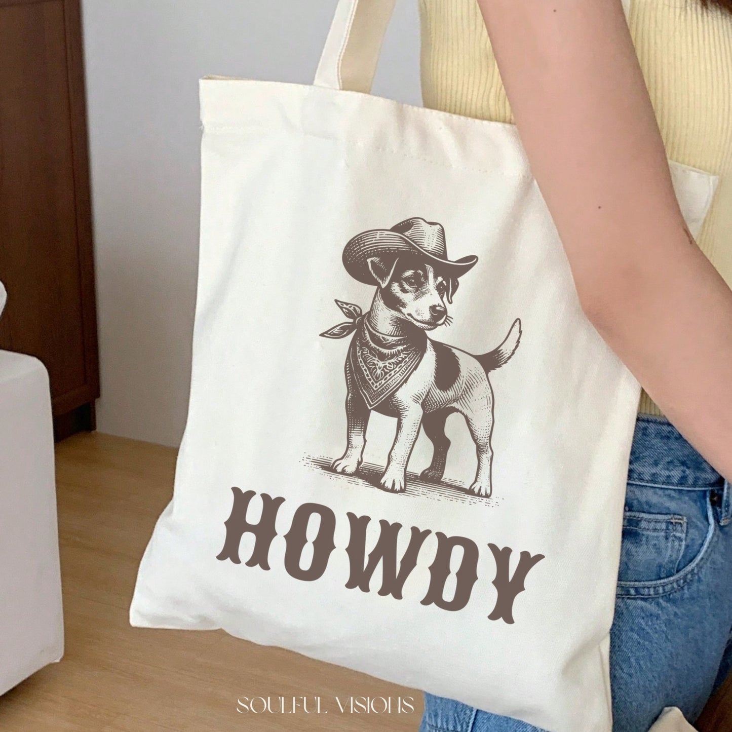 Howdy Jack Russell Tote Bag