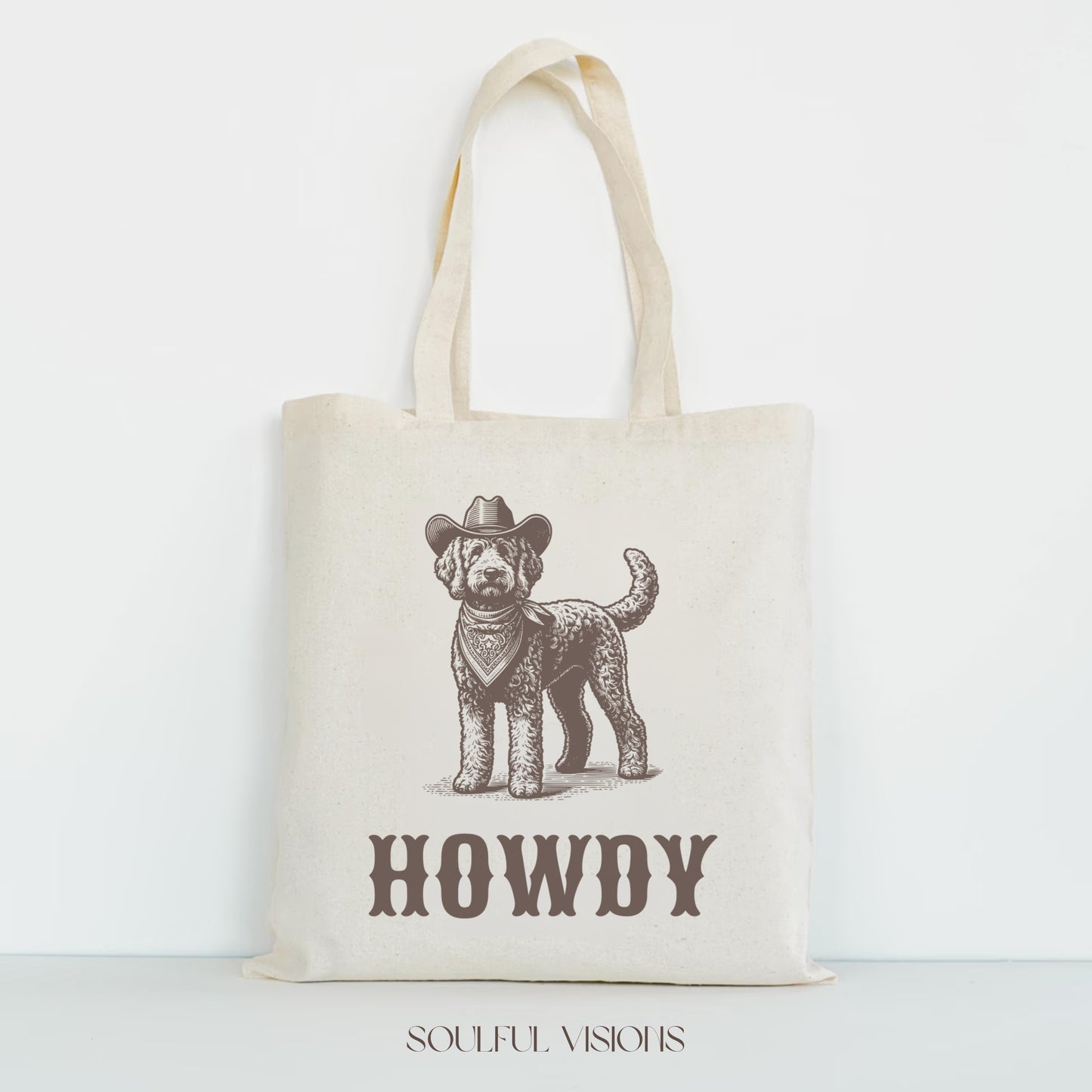 Howdy Labradoodle Tote Bag