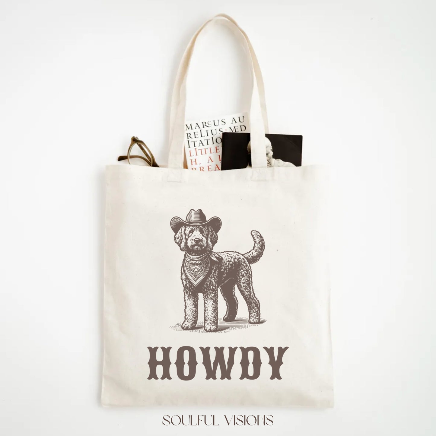 Howdy Labradoodle Tote Bag
