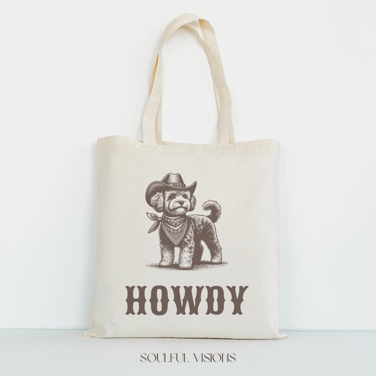 Howdy Maltipoo Tote Bag