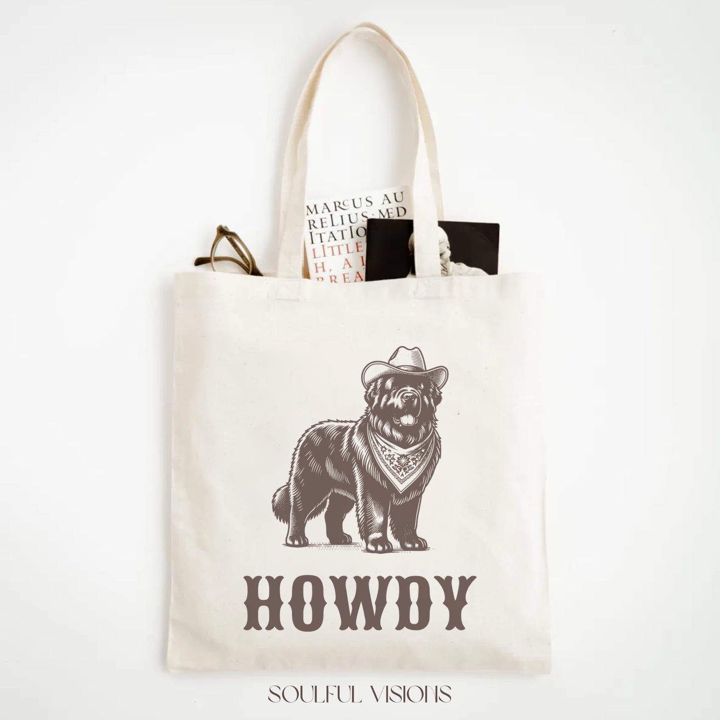 Howdy Newfoundland Tote Bag