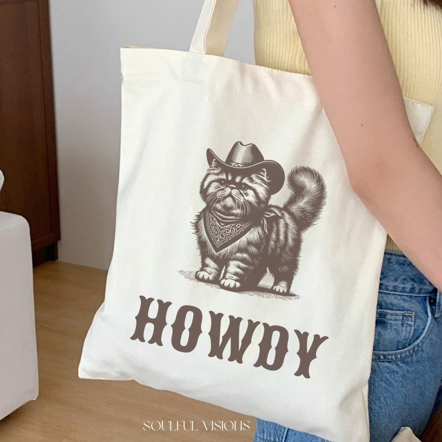 Howdy Persian Cat Tote Bag