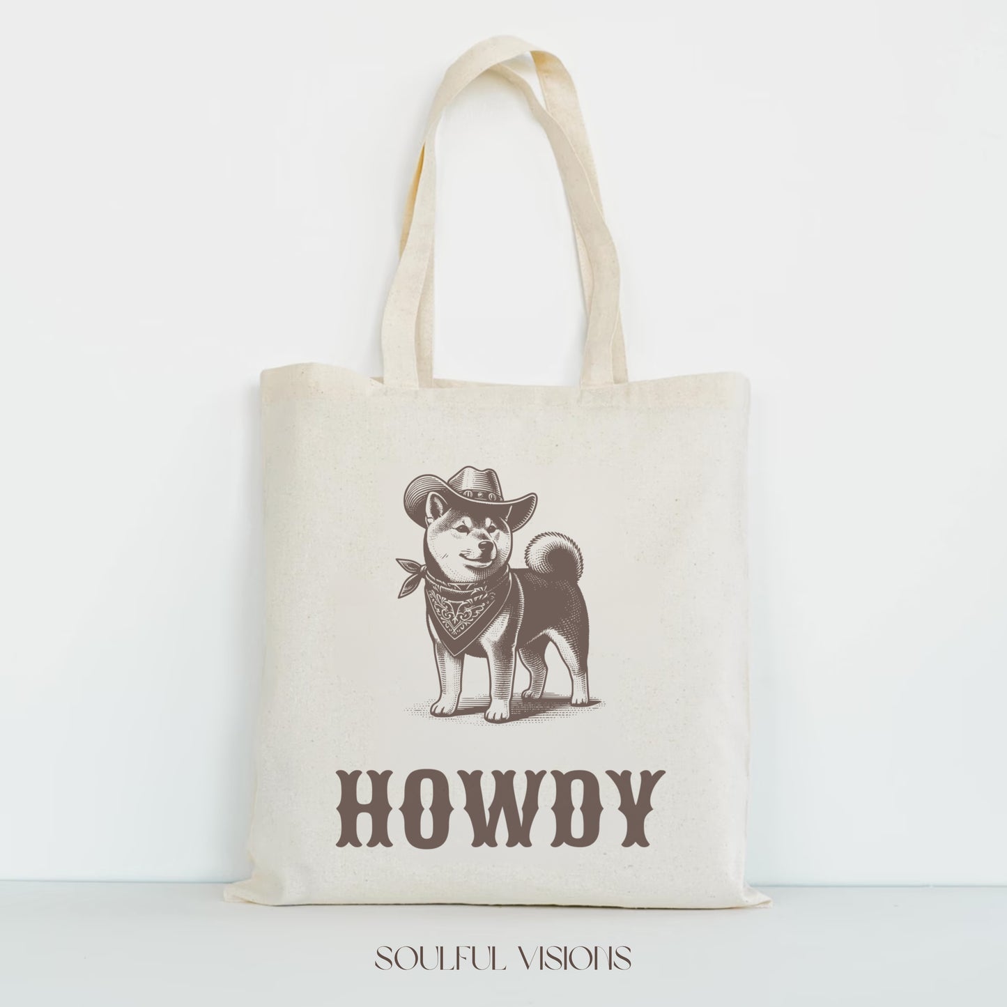 Howdy Shiba inu Tote Bag