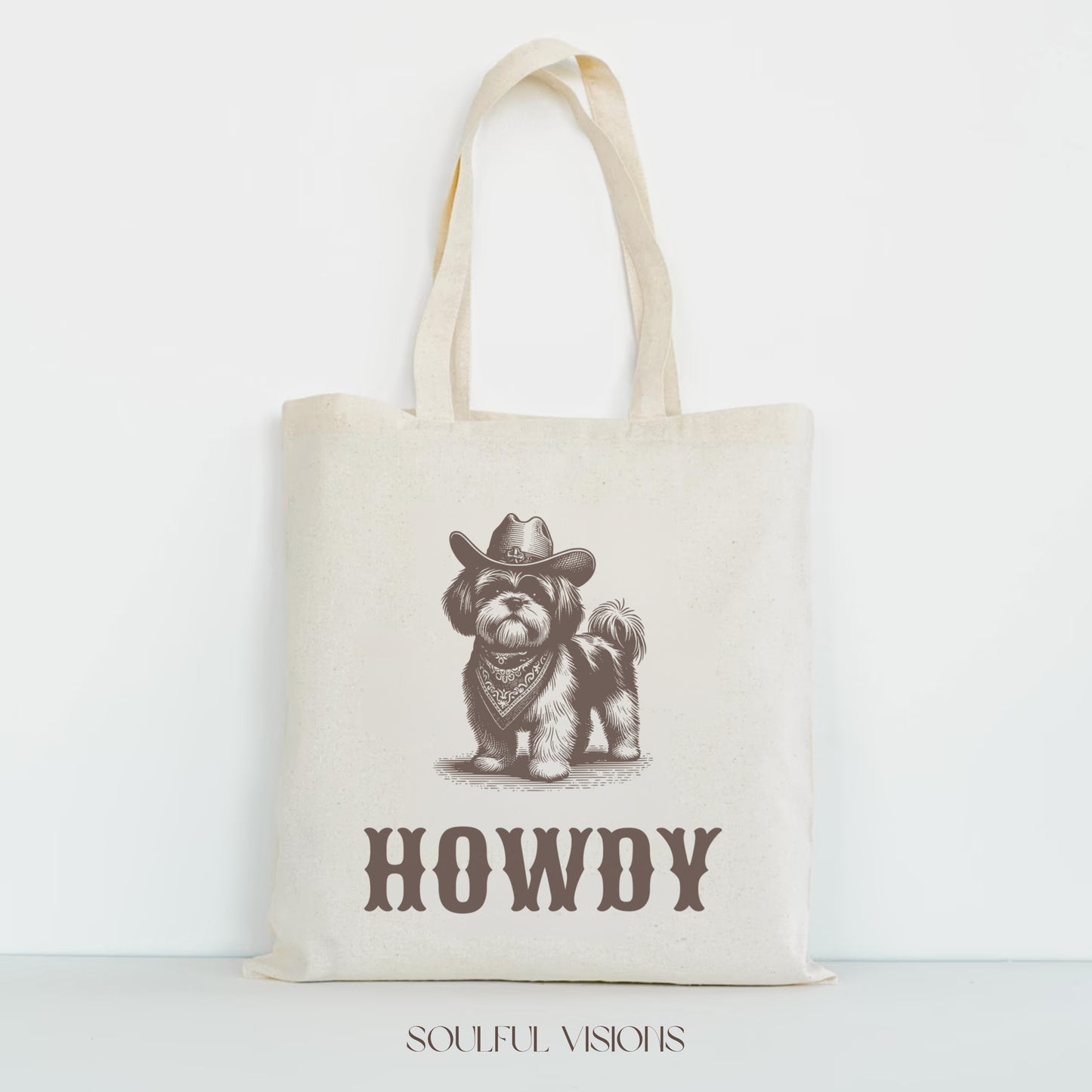 Howdy Shih tzu Tote Bag