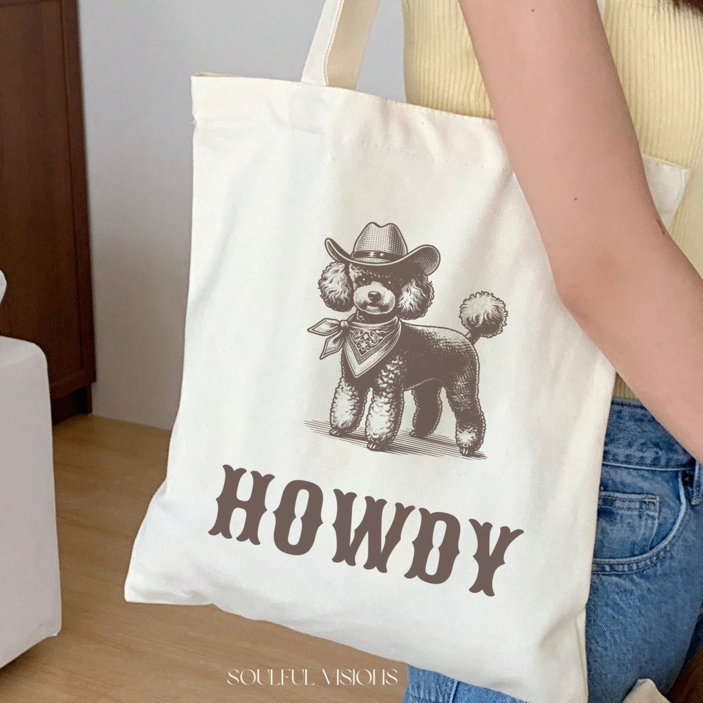 Howdy Toy Poodle Tote Bag