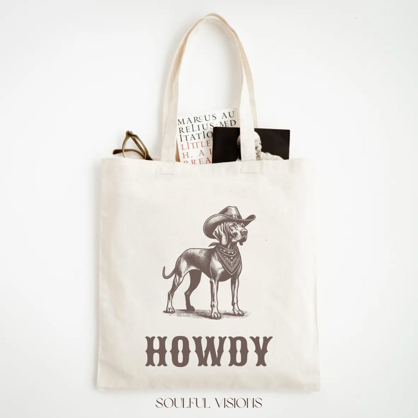Howdy Vizsla Tote Bag