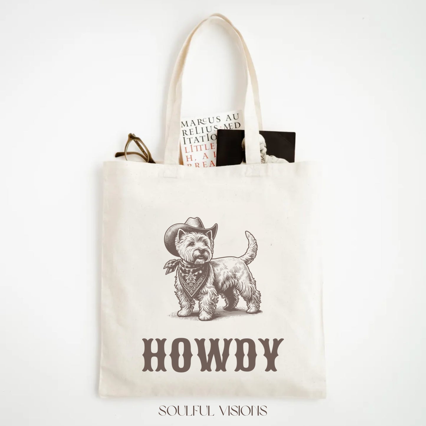 Howdy Westie Tote Bag