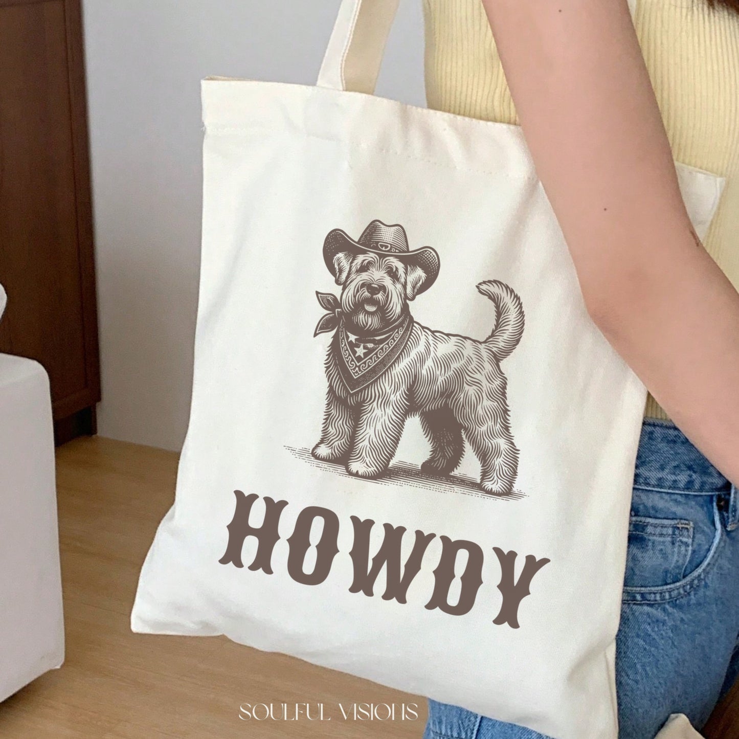 Howdy Wheaten Terrier Tote Bag