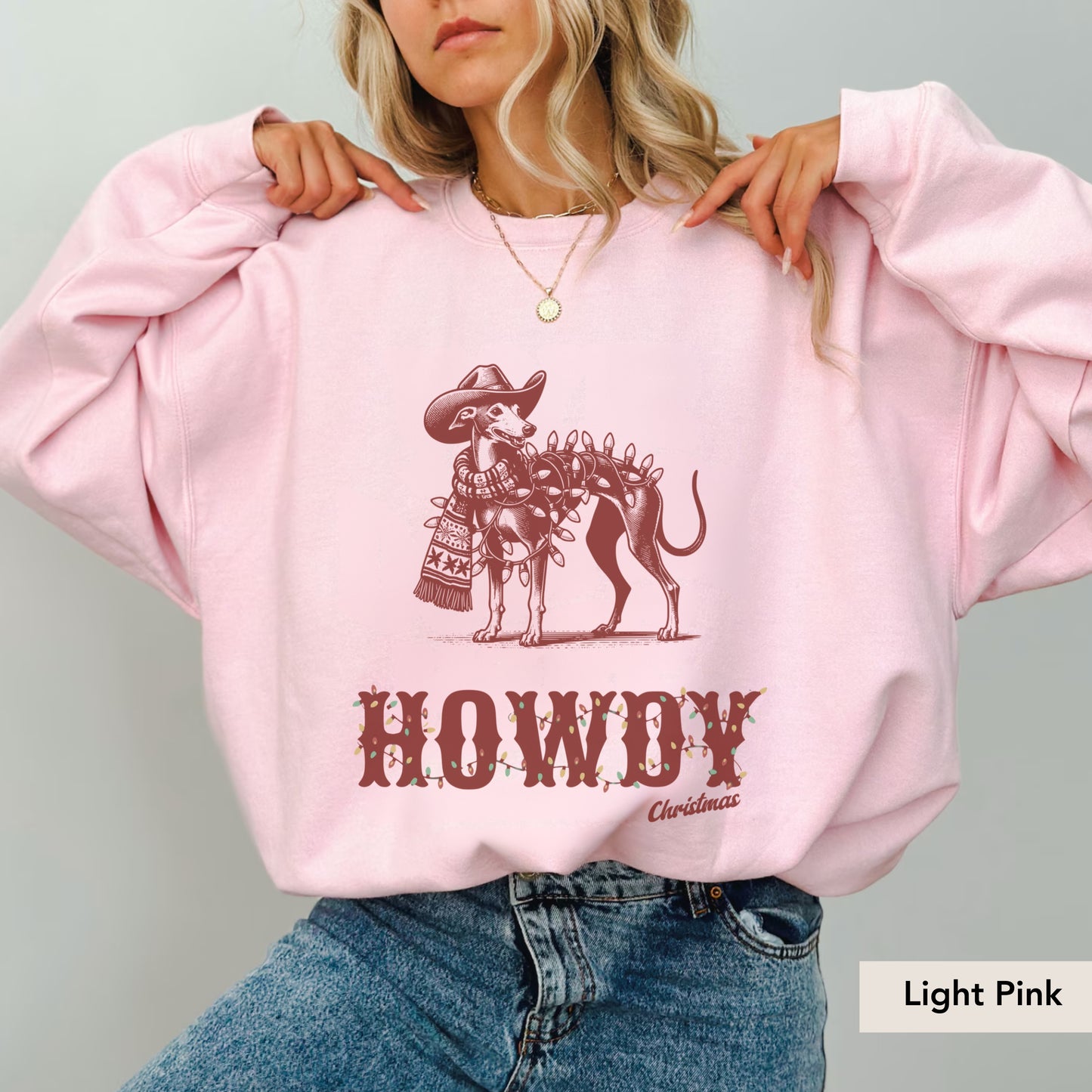 Italian Greyhound Howdy Christmas Sweatshirt