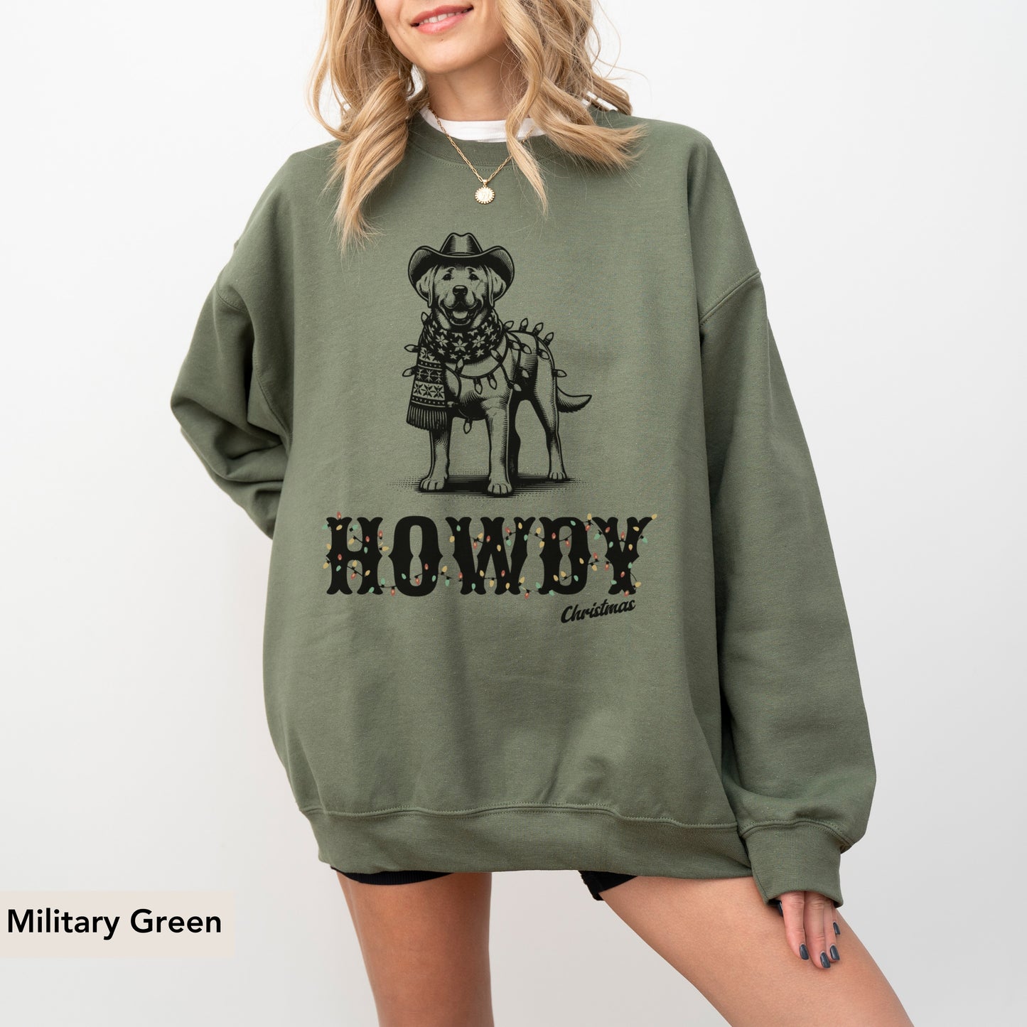 Labrador Howdy Christmas Sweatshirt