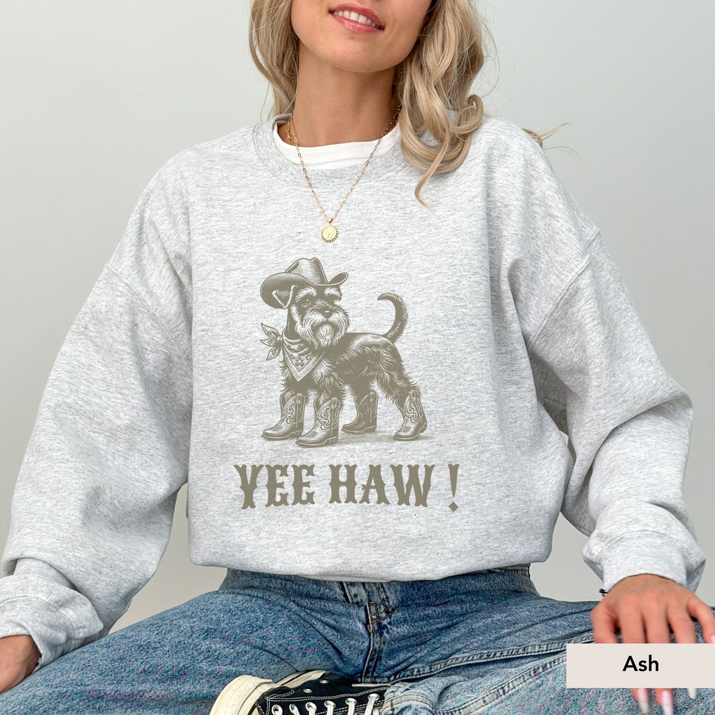 Miniature Schnauzer Yeehaw Sweatshirt