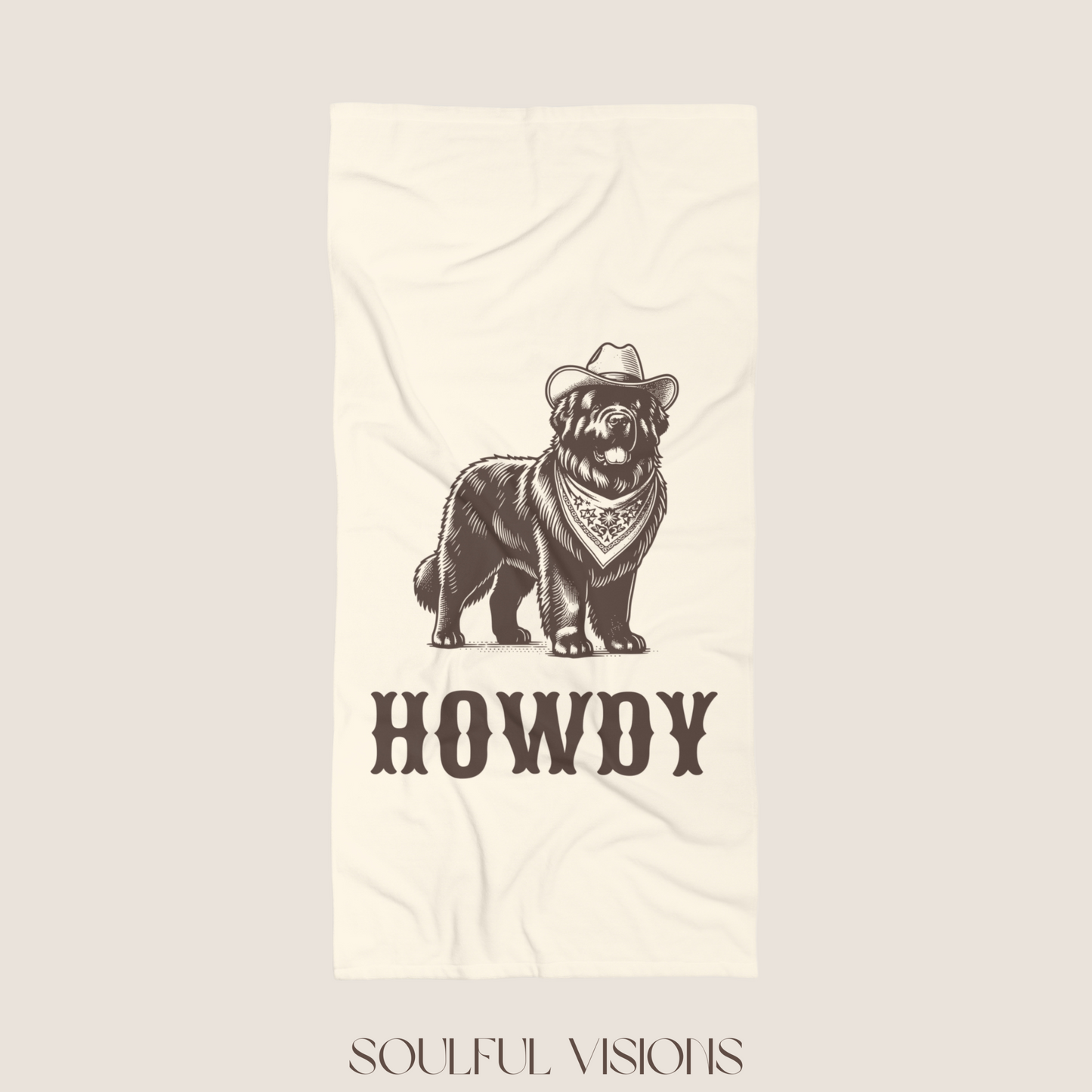Howdy New Foundland Beach Towel