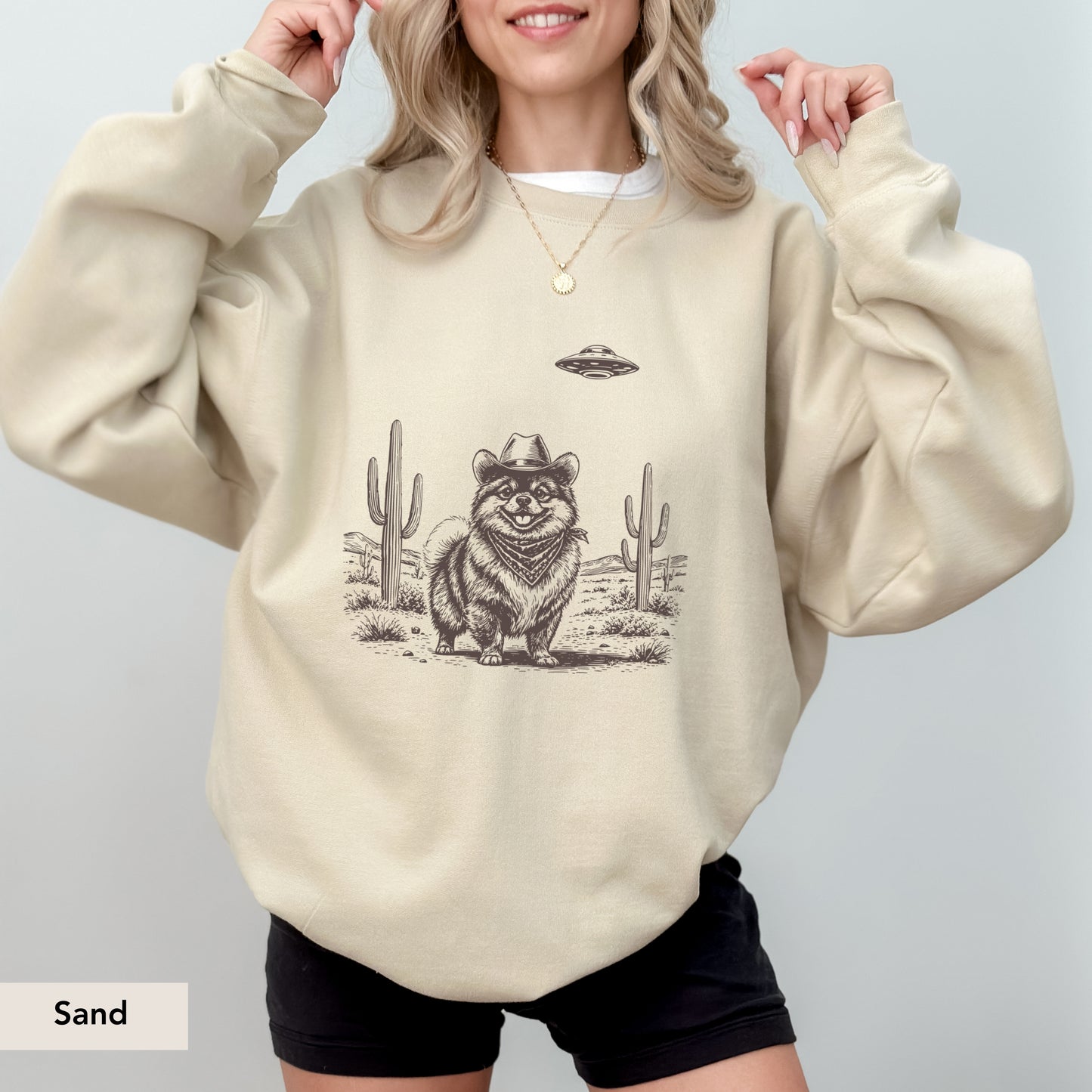 Pomeranian UFO Sweatshirt