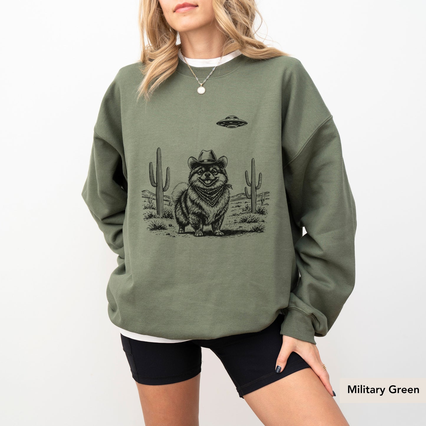 Pomeranian UFO Sweatshirt