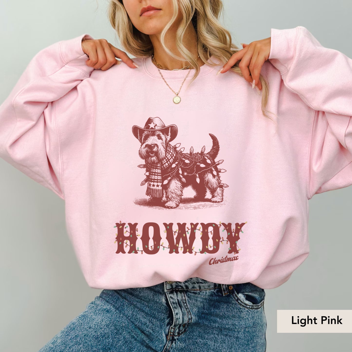 Scottish Terrier Howdy Christmas Sweatshirt