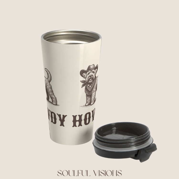 Howdy Wheaten Terrier Stainless Steel Travel Mug