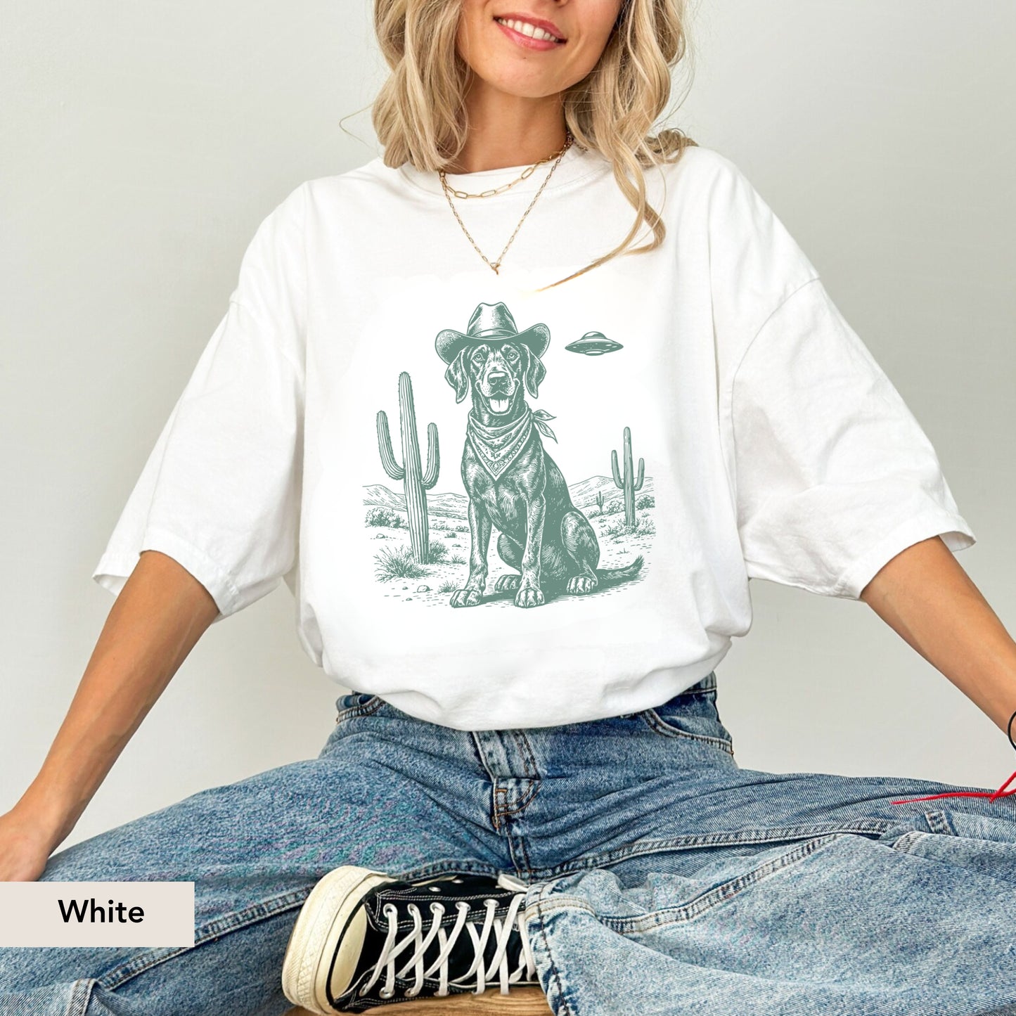 Weimaraner UFO shirt