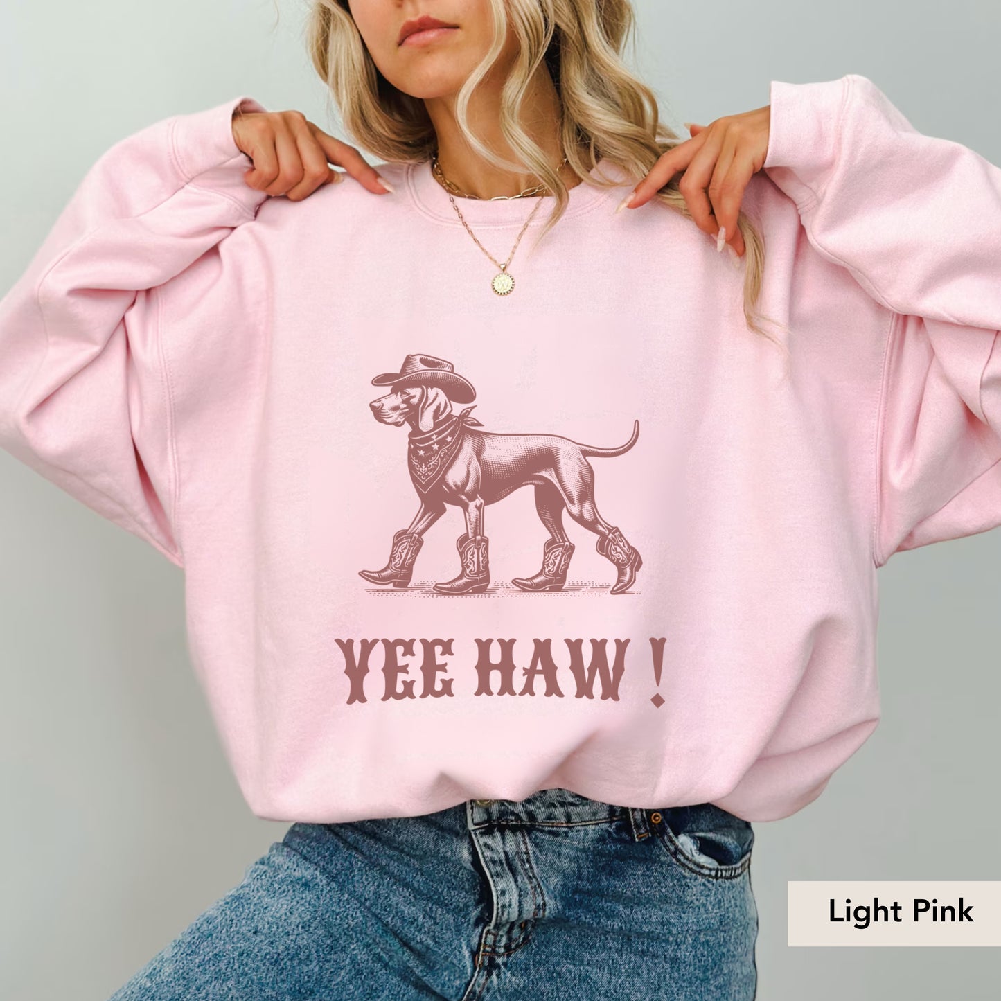 Weimaraner Yeehaw Sweatshirt