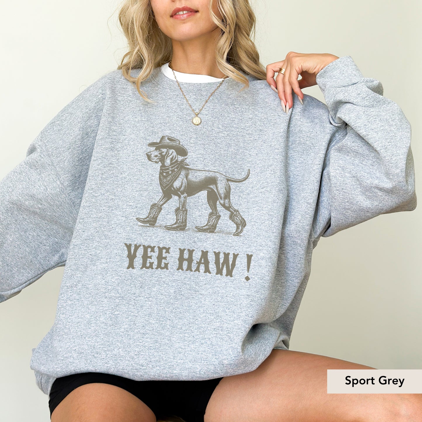Weimaraner Yeehaw Sweatshirt