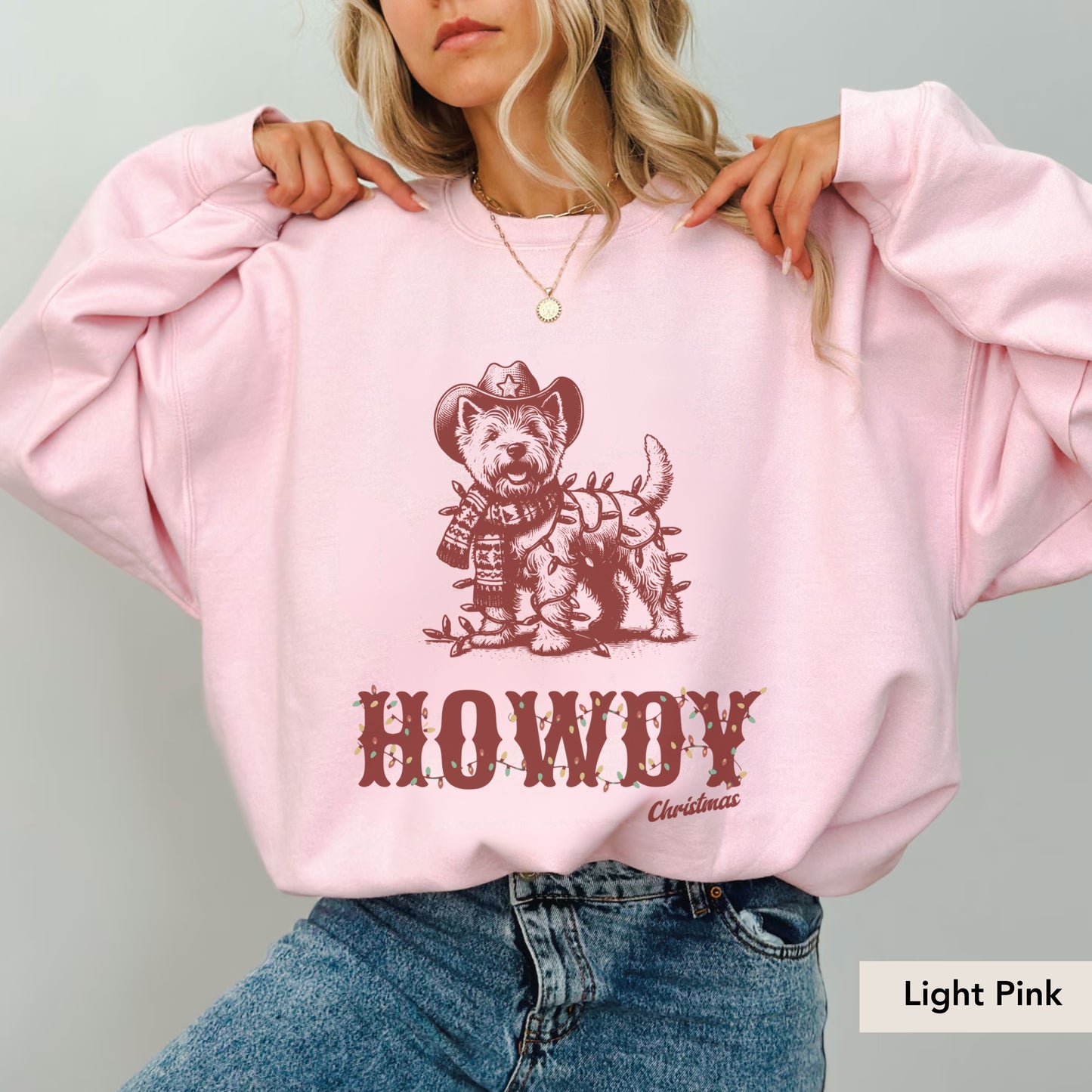 West Highland White Terrier Howdy Christmas Sweatshirt