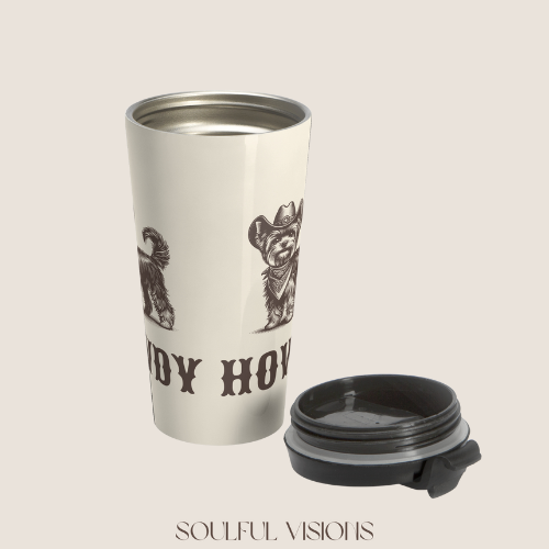 Howdy Yorkshire Terrier Stainless Steel Travel Mug