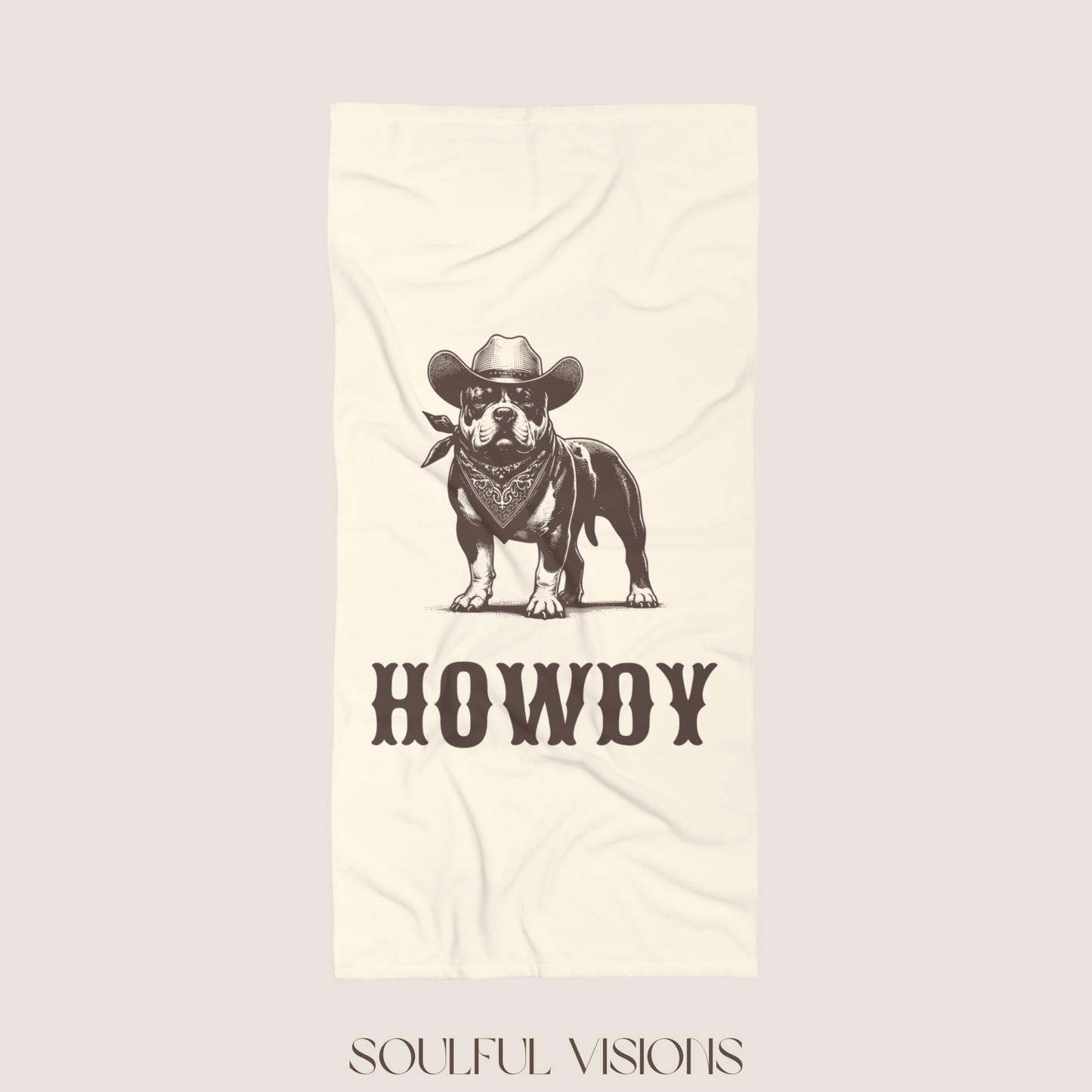 Howdy American Bully Beach Towel