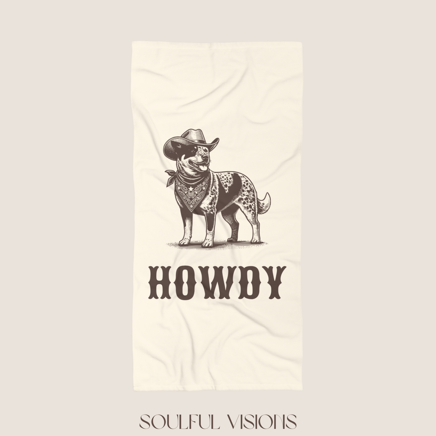 Howdy Australian Cattle Beach Towel