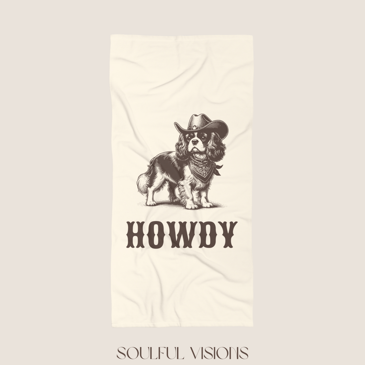Howdy English Springer Spaniel Beach Towel