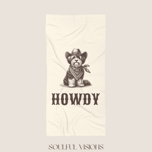 Howdy Havanese Beach Towel