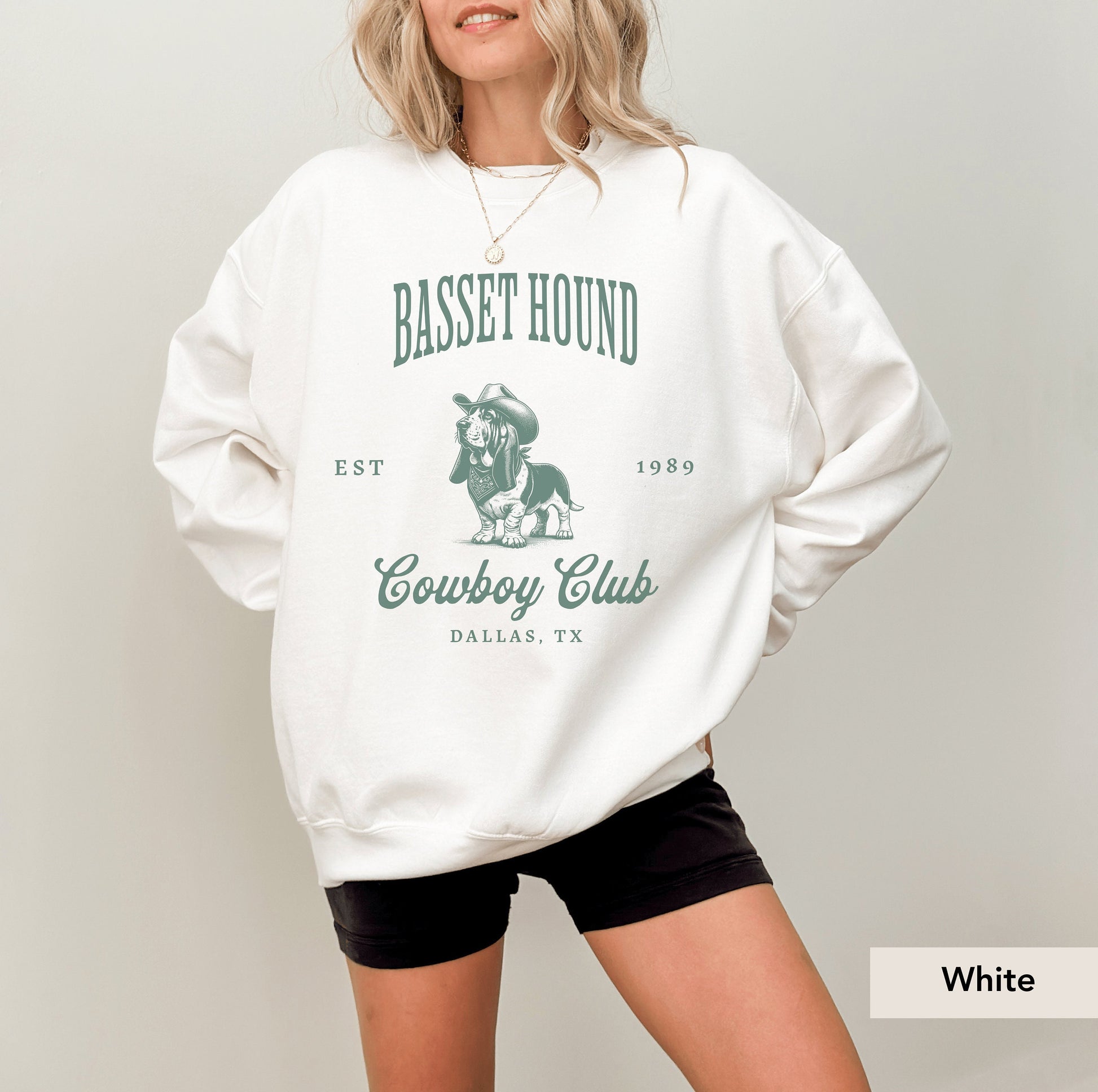 Basset Hound Cowboy Club Sweatshirt, Basset Hound, Basset Hound Sweatshirt, Basset Hound mom, Basset Hound lover, Basset Hound shirt