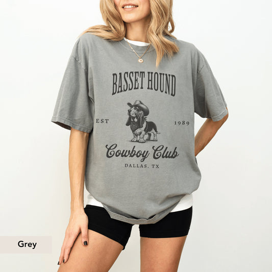 Basset Hound Cowboy Club Shirt, Basset Hound, Basset Hound Shirt, Basset Hound mom, Basset Hound lover, Basset Hound Sweatshirt