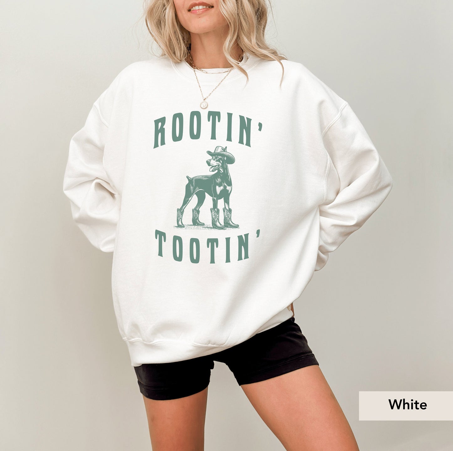 Rootin Tootin Doberman Sweatshirt, Doberman sweatshirt, Doberman Gifts, Dobie, Doberman, Doberman mom, Doberman dog lover, Doberman shirt