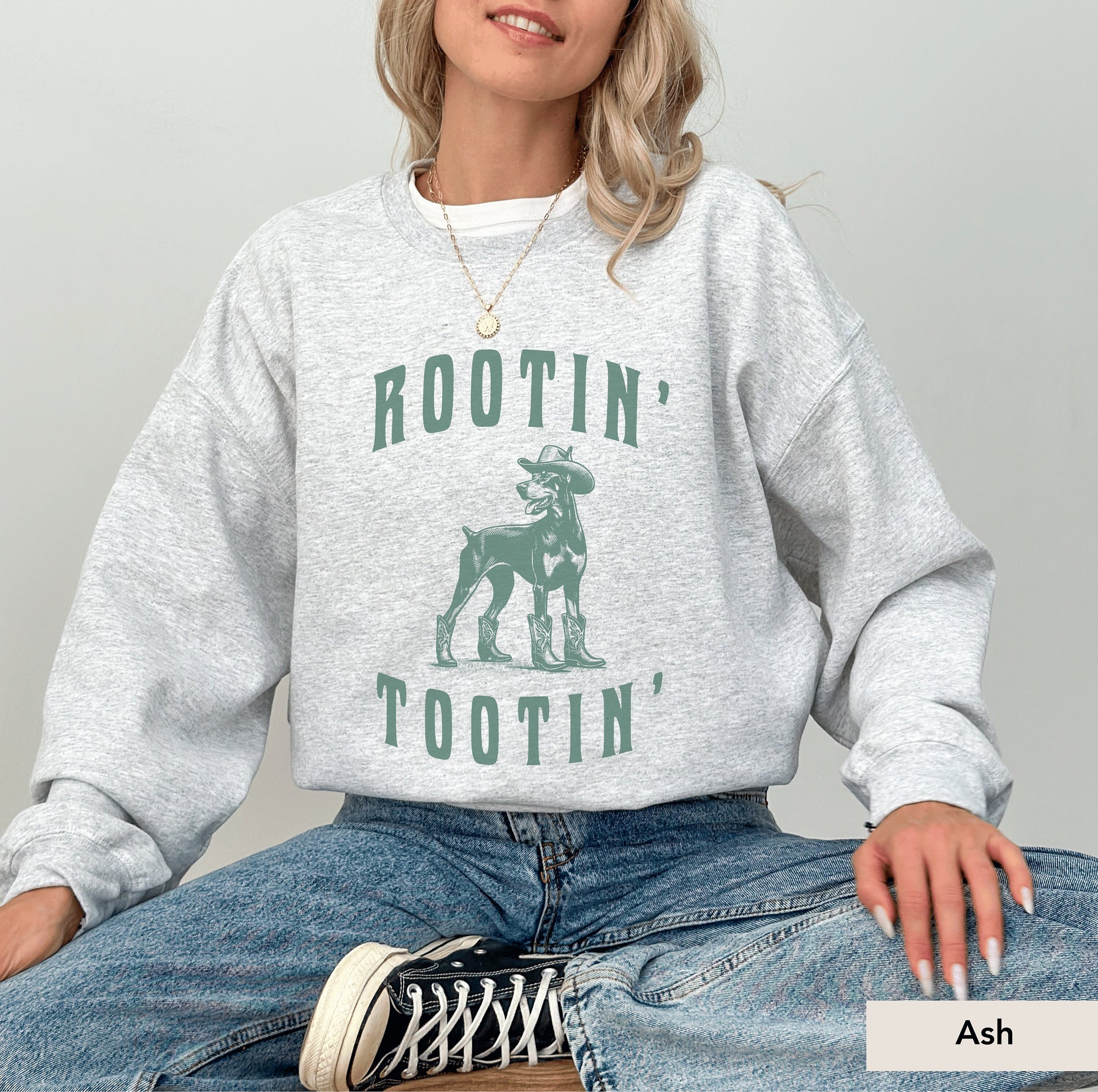 Rootin Tootin Doberman Sweatshirt, Doberman sweatshirt, Doberman Gifts, Dobie, Doberman, Doberman mom, Doberman dog lover, Doberman shirt