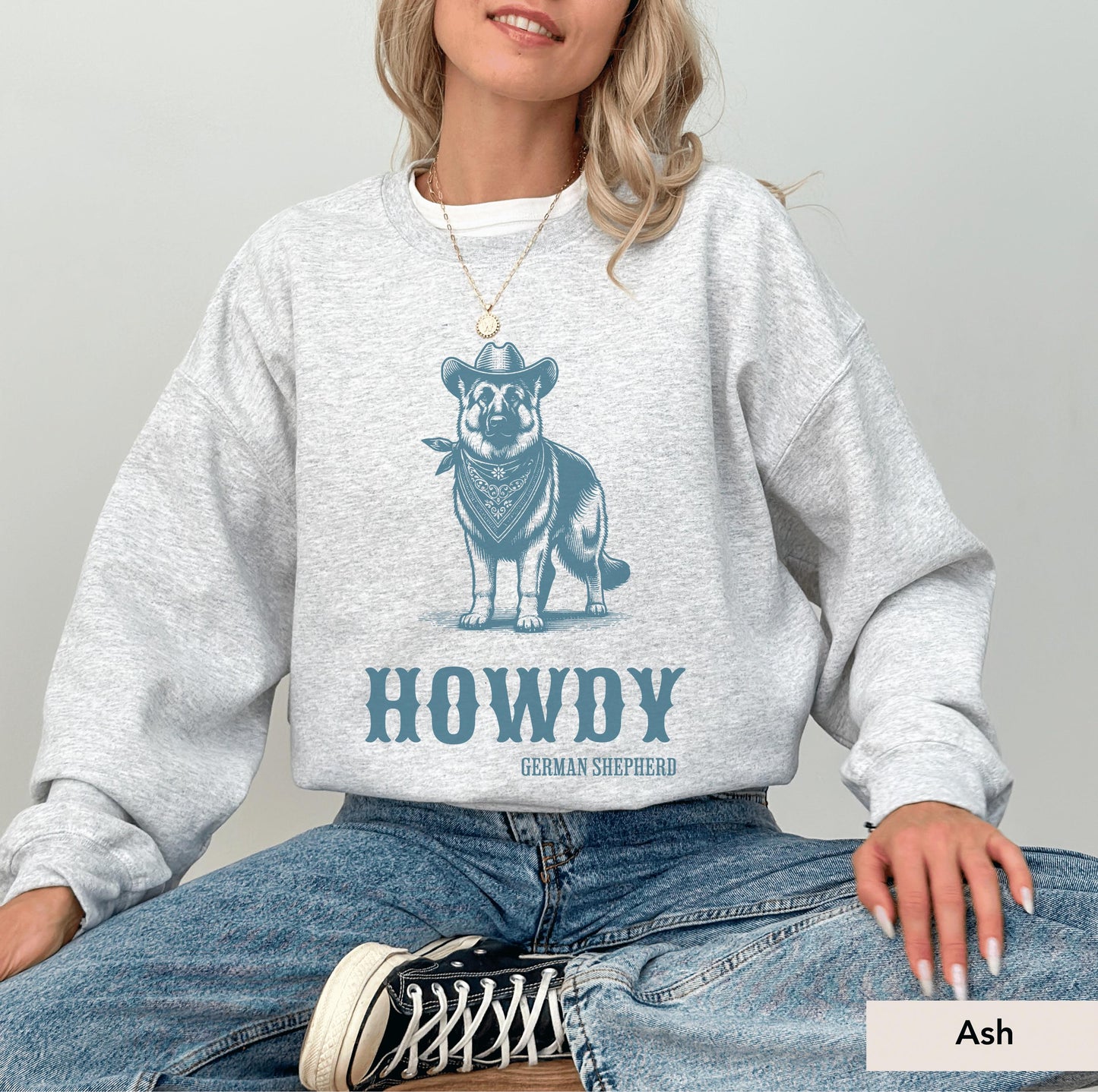German Shepherd Howdy Cowboy Sweatshirt, German Shepherd shirt, German Shepherd, German Shepherd Gift, Dog Cowboy, Shepherd shirt