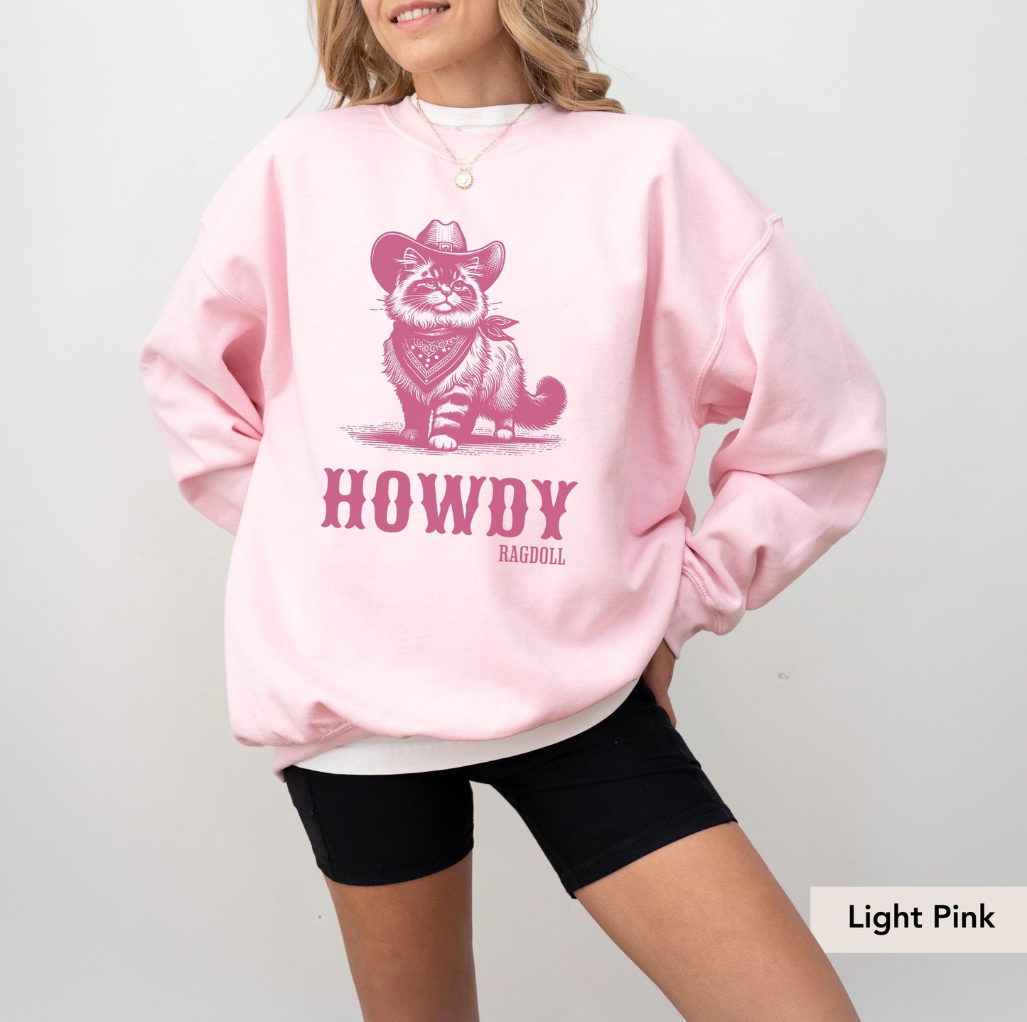 Howdy Ragdoll Cat cowboy Sweatshirt, Ragdoll Sweatshirt, Ragdoll cat mom, Ragdoll gift, Ragdoll Cat, Cat crewneck, Cat mom sweater