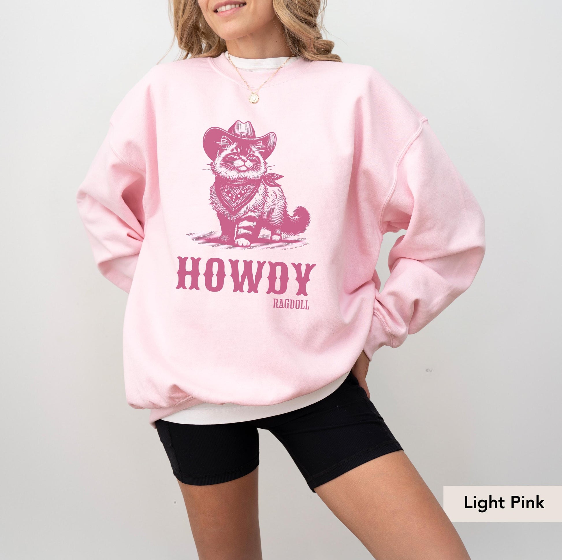 Howdy Ragdoll Cat cowboy Sweatshirt, Ragdoll Sweatshirt, Ragdoll cat mom, Ragdoll gift, Ragdoll Cat, Cat crewneck, Cat mom sweater