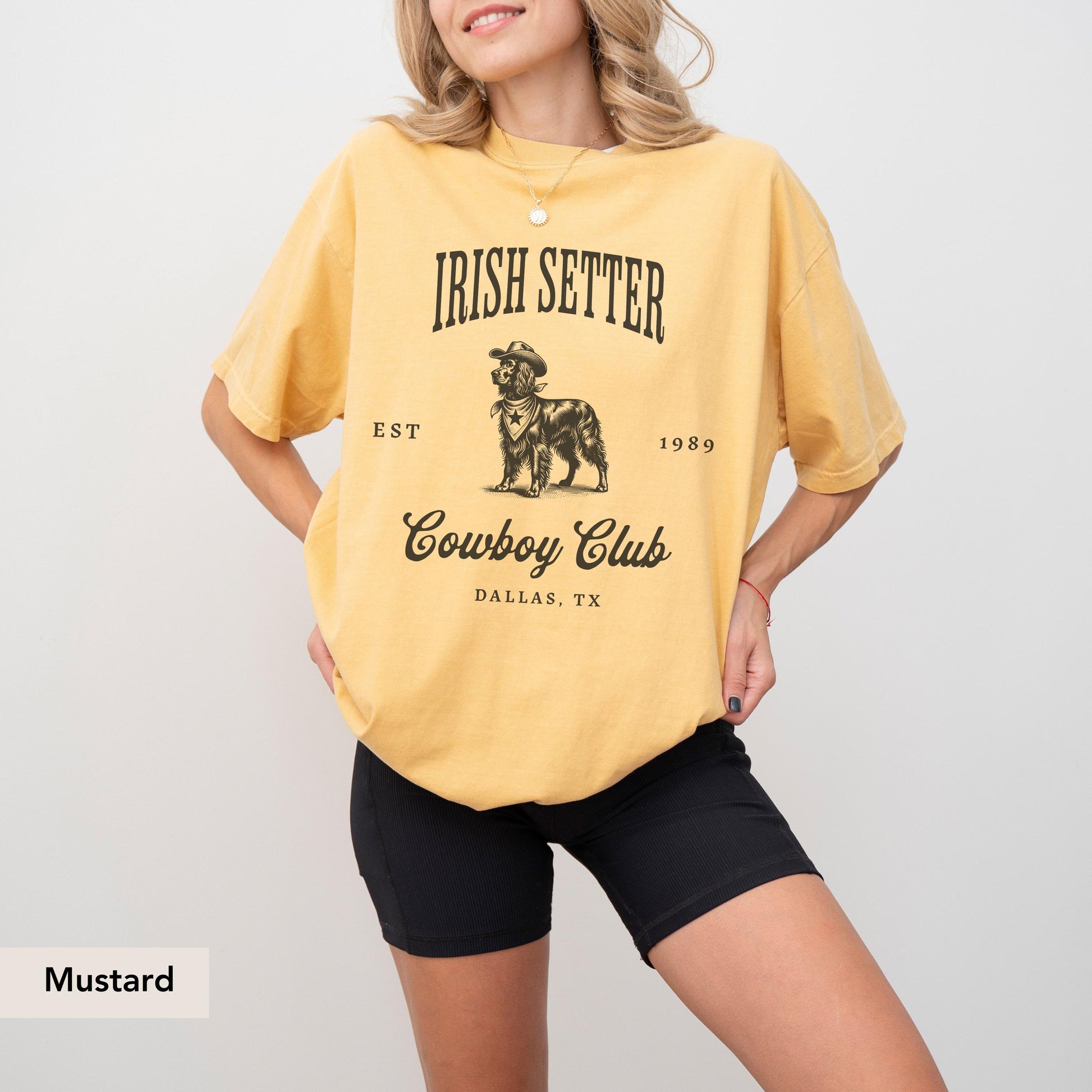 Irish Setter Dog Cowboy Club Shirt, Irish Setter Shirt, Dog Lover Mama Shirt, Irish setter, Irish setter Gift, Dog cowboy shirt