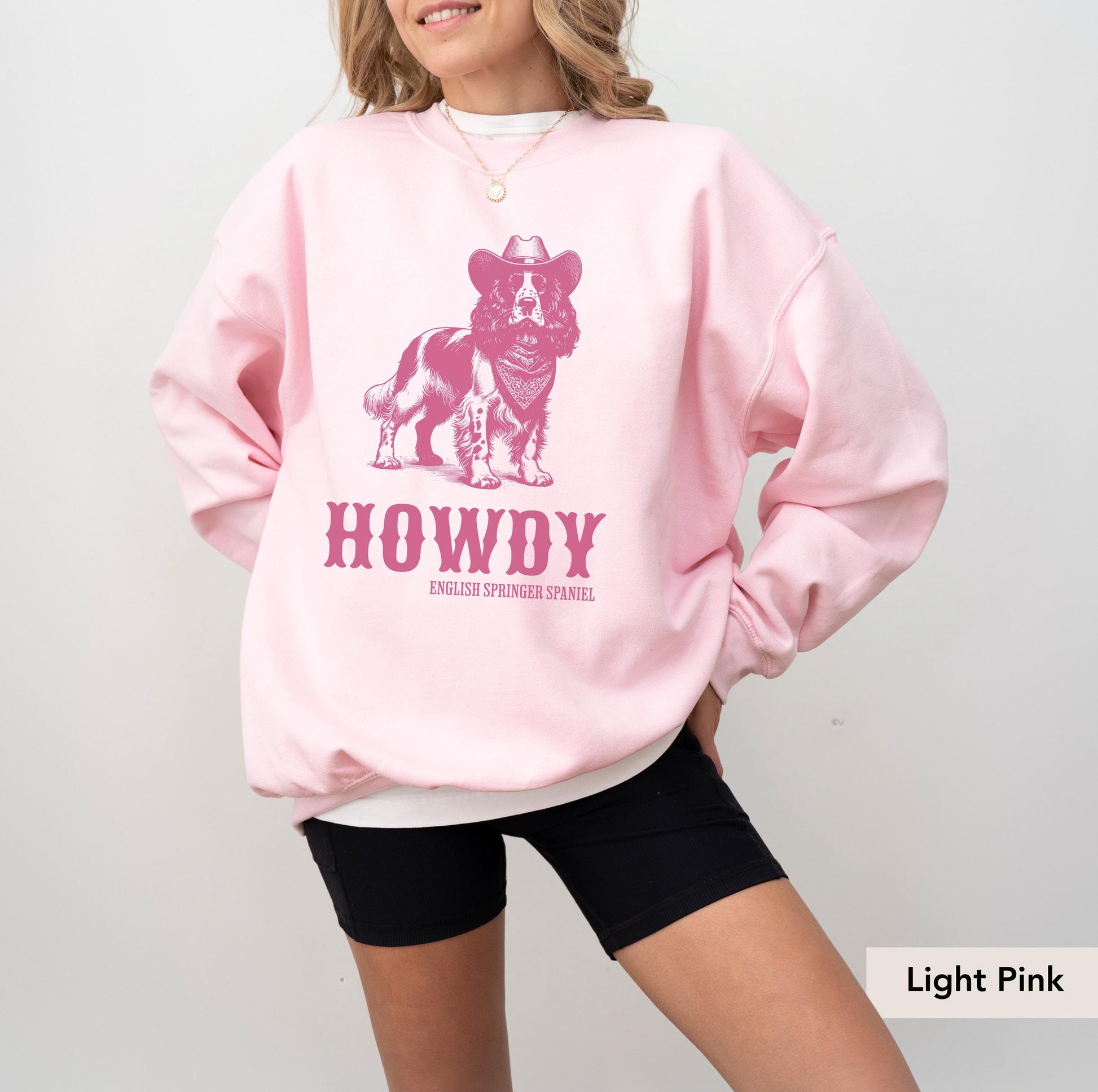 Howdy English springer spaniel Cowboy Sweatshirt, English Springer Spaniel shirt, English Springer Spaniel, English Spaniel Gift, Dog cowboy