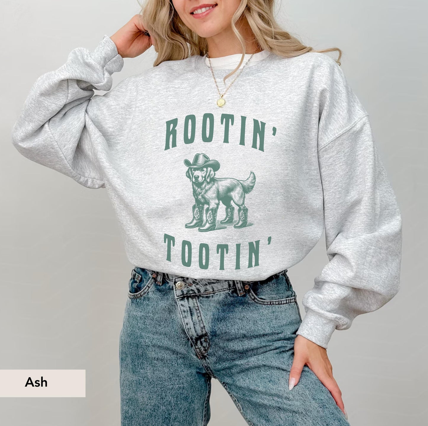 Rootin Tootin Golden Retriever Cowboy Sweatshirt, Golden Retriever shirt, Golden Retriever Gift, Golden Retriever mom, Golden Retriever