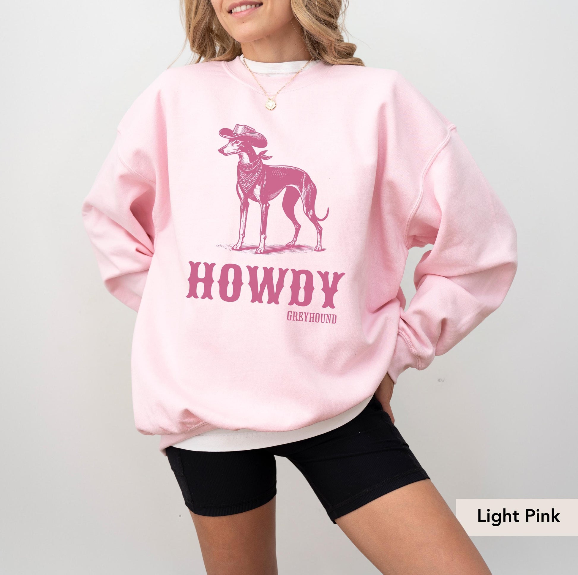 Howdy Greyhound Cowboy SWeatshirt, Greyhound, Greyhound Dog mom, Greyhound gift, Italian Greyhound, Greyhound Shirt, Dog cowboy