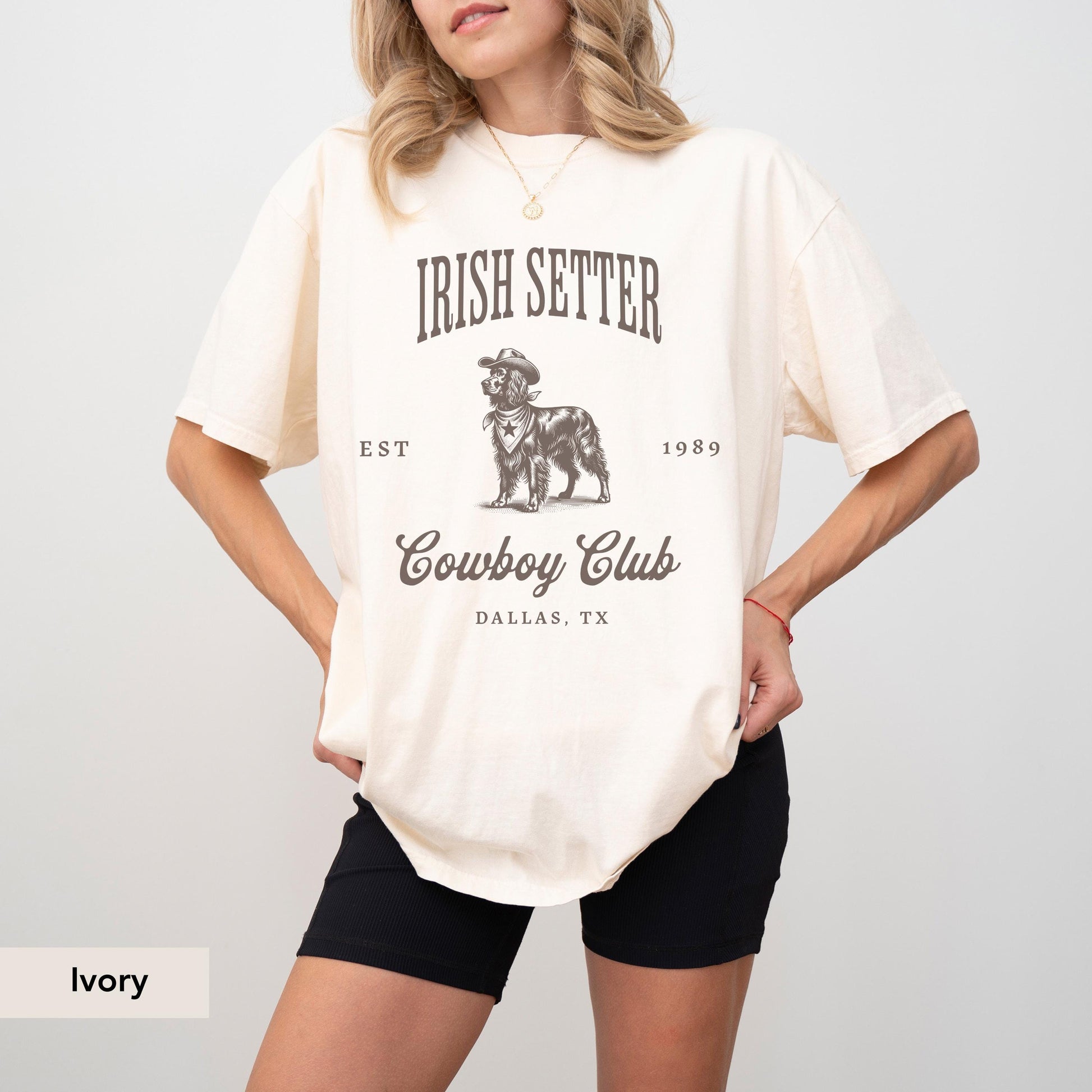 Irish Setter Dog Cowboy Club Shirt, Irish Setter Shirt, Dog Lover Mama Shirt, Irish setter, Irish setter Gift, Dog cowboy shirt