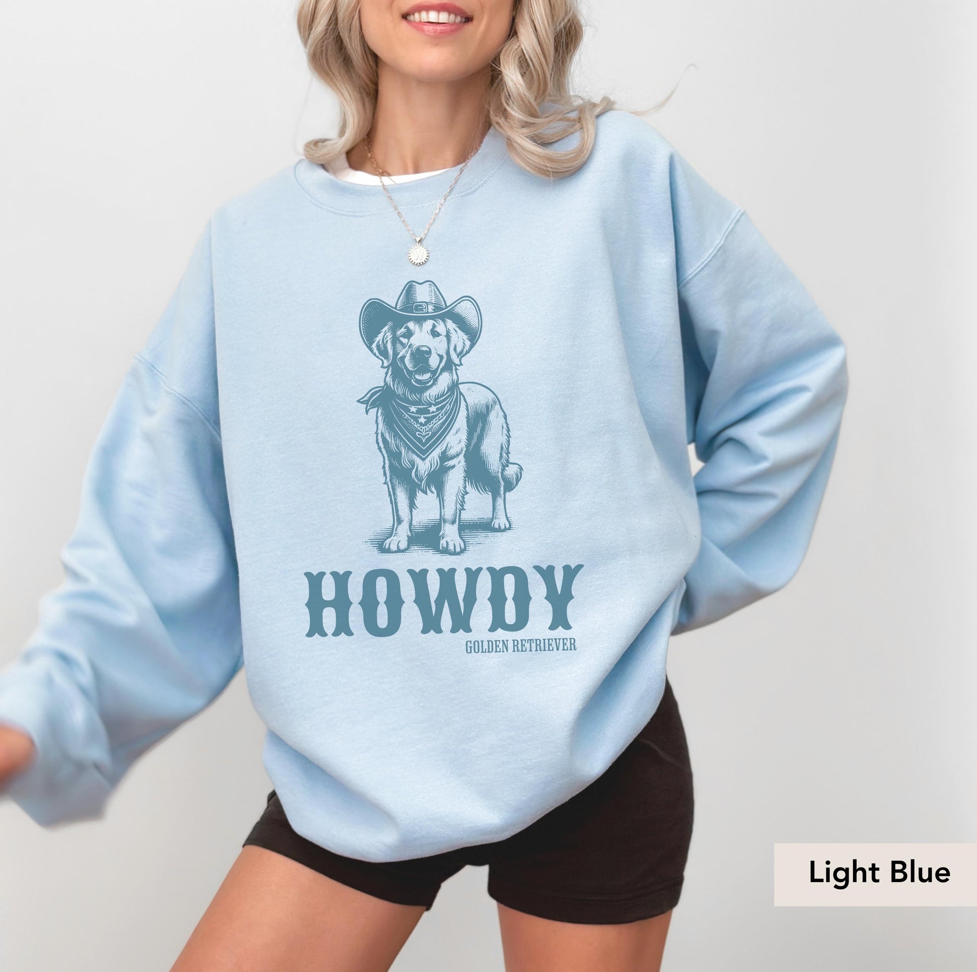 Howdy Golden Retriever Cowboy Sweatshirt, Golden Retriever shirt, Golden Retriever Gift, Golden Retriever mom, Golden Retriever, Stay Golden