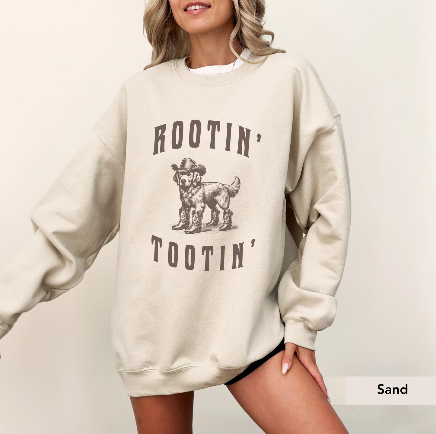 Rootin Tootin Golden Retriever Cowboy Sweatshirt, Golden Retriever shirt, Golden Retriever Gift, Golden Retriever mom, Golden Retriever