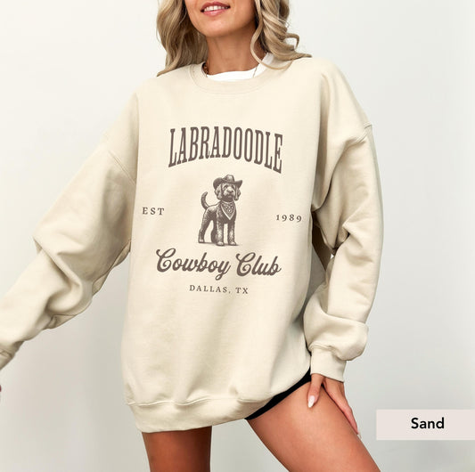Howdy Labradoodle cowboy sweatshirt, Labradoodle, Labradoodle sweatshirt, Labradoodle gift, Labradoodle mom, Labradoodle shirt, Dog cowboy