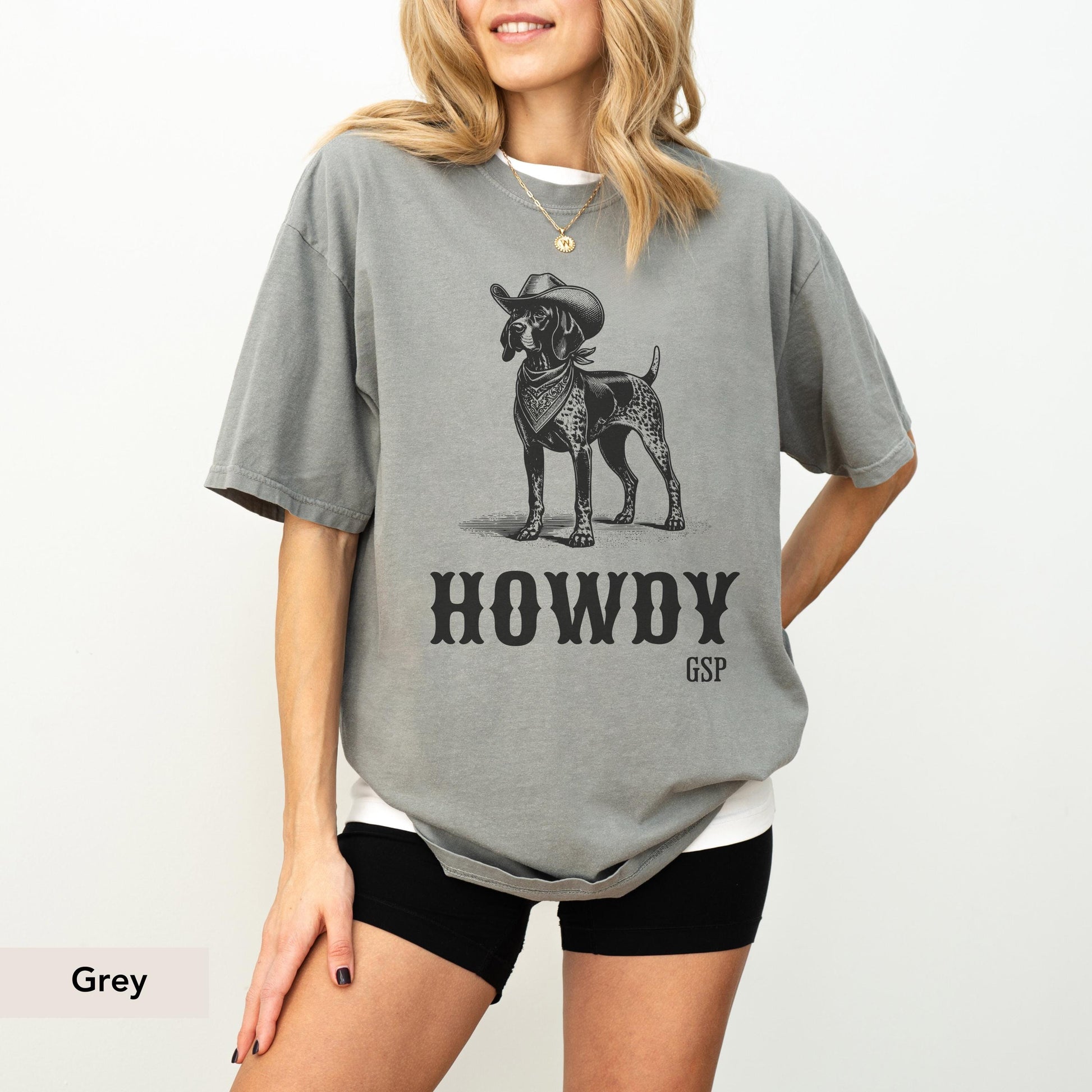 Howdy German Shorthaired Pointer Cowboy Shirt, GSP Shirt, German Shorthaired Pointer Gifts, GSP, Dog Cowboy Shirt, GSP Gifts, pointer