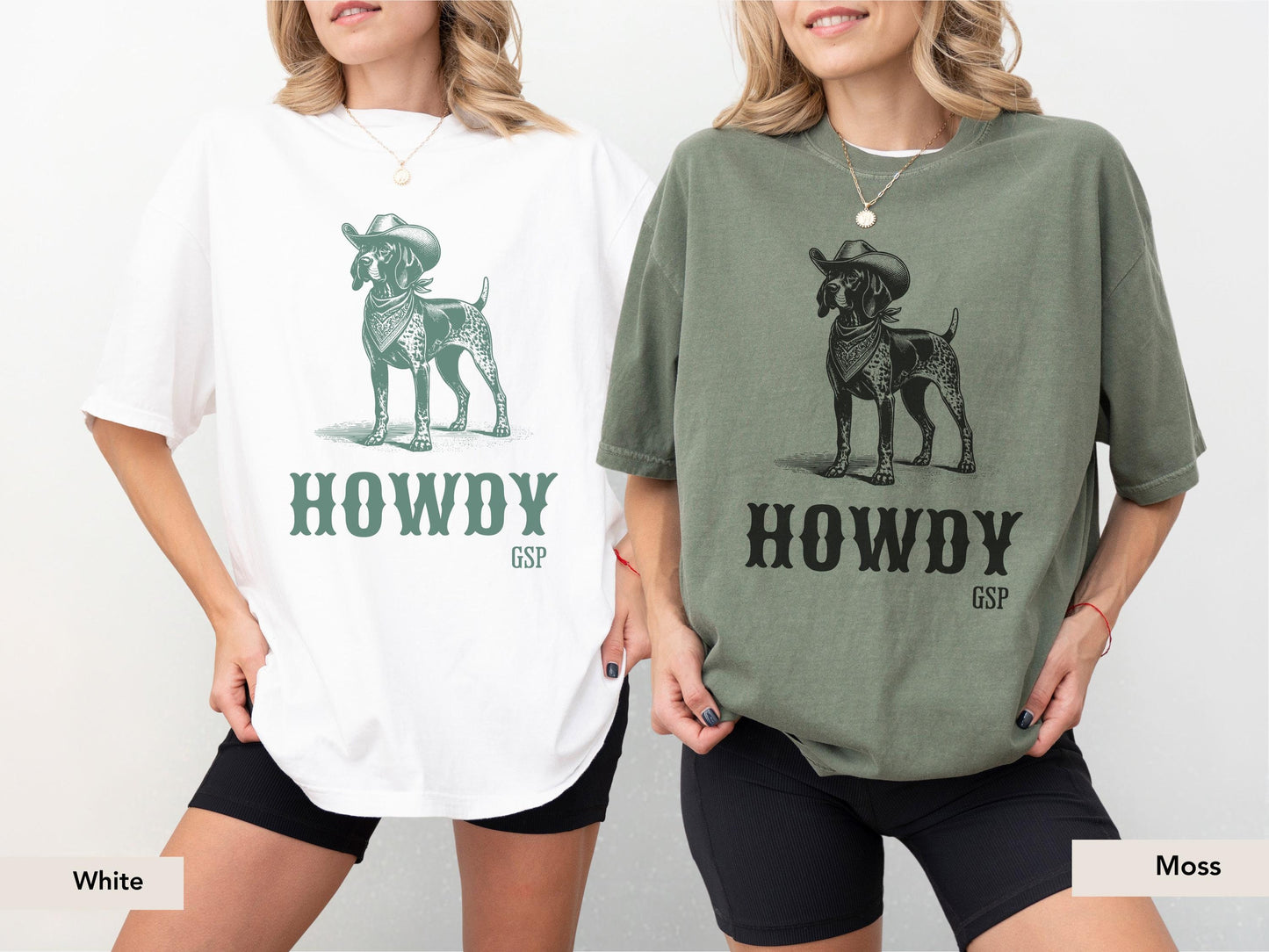 Howdy German Shorthaired Pointer Cowboy Shirt, GSP Shirt, German Shorthaired Pointer Gifts, GSP, Dog Cowboy Shirt, GSP Gifts, pointer