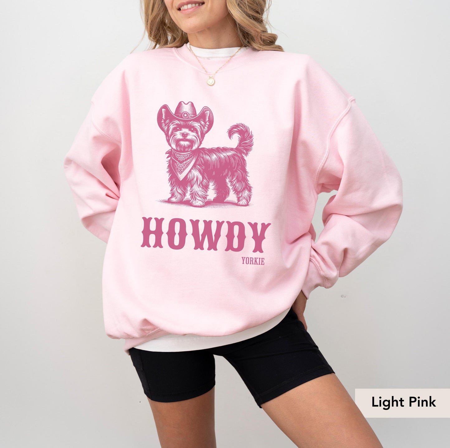 Howdy Yorkie Sweatshirt, Yorkie sweatshirt, Yorkie Gifts, Yorkshire terrier, Yorkie mom, Yorkie lover, Dog mom, Yorkie shirt, Dog Cowboy